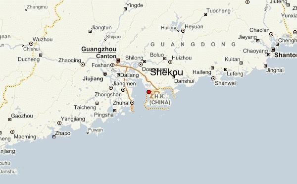 shekou Kinë hartë