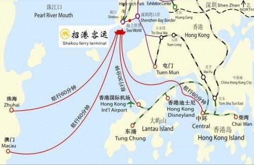 harta e shekou terminalit të trageteve