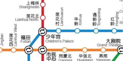 Harta e Shenzhen stacionin verior